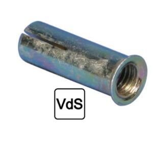 574410 Taco embutido con tope LA M8 x30mm VdS C/100 Ud