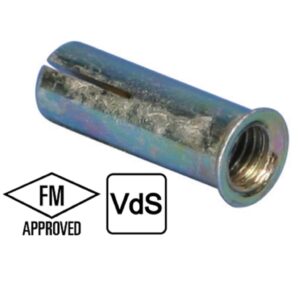 574430 Taco embutido con tope LA M12 x50mm FM/VdS C/50 Ud